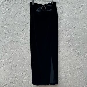 JESSICA MCLINTOCK GUNNE SAX Skirt Size 7/8 Vintage Long Maxi Velvet Bow